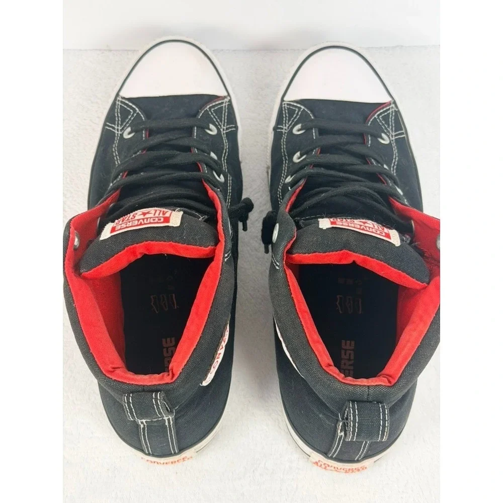 Converse Chuck Taylor All Star High Street Mid Black Red Men's Size 12 146173F